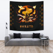 Naruto Anime Tapestry - Naruto Eight Trigram Seal With Kyuubi Nine Tails Tapestry Home Decor