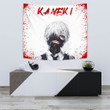 Tokyo Ghoul Anime Tapestry - Scary Ken Kaneki Watercolor Drawing Tapestry Home Decor