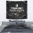 Attack On Titan Anime Tapestry - Levi Fighting Strengthen Your Faith Chains Tapestry Home Decor