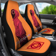 Squid Game Movie Car Seat Covers Round Squid Worker Looking Back Shape Symbols Seat Covers