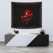 Naruto Anime Tapestry - Itachi After Reincarnation Red Moon Akatsuki Cloud Tapestry Home Decor