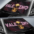 Skull Car Sunshade - Golden Skull Hearts Eyes Happy Valentino Sun Shade