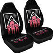 Squid Game Movie Car Seat Covers Squid Worker Pink Uniform No Emotion With Black Metal Mask Seat Covers