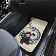 Demon Slayer Anime Car Floor Mats - Tanjiro Fighting Water Power Wave Vintage Background Car Mats
