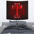 Resident Evil Game Tapestry - Red Umbrella Corporation With Blood In Cross Tapestry Home Decor