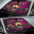 Valentine Car Sunshade - Colorful Rap Skull Wearing Glasses Loving Explode Sun Shade