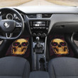 Skull Car Floor Mats - Golden Skull Hearts Eyes Happy Valentino Car Mats