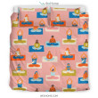 Meditation Yoga Pattern Print Duvet Cover Bedding Set