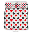Playing Card Poker Casino Pattern Print Duvet Cover Bedding Set