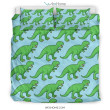 T rex Dinosaur Pattern Print Duvet Cover Bedding Set
