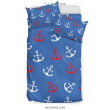 Nautical Anchor Pattern Print Duvet Cover Bedding Set