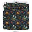 Ornamental Owl Print Pattern Duvet Cover Bedding Set