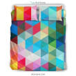 Triangle Colorful Pattern Print Duvet Cover Bedding Set