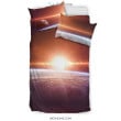 Sun Galaxy Space Earth Print Duvet Cover Bedding Set