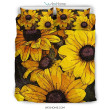 Sunflower Print Pattern Duvet Cover Bedding Set