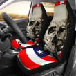 American Car Seat Covers Flag Skull