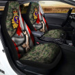 Canadian Army Behind Flag Car Seat Covers
