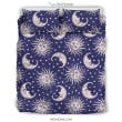 Sun Moon Celestial Pattern Print Duvet Cover Bedding Set