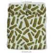 Cucumber Pickle Print Pattern Duvet Cover Bedding Set