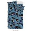 Shark Circling Pattern Print Duvet Cover Bedding Set