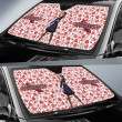Jujutsu Kaisen Anime Car Sunshade | Nobara Red Rose Background Car Sun Shade
