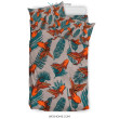 Goldfish Leaf Pattern Print Duvet Cover Bedding Set