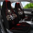 Horror Movie Death Reaper Holding Gun Assassin Ring Bloody Car Seat Covers