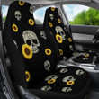 Horror Movie Floral Skull With Sunflower Patterns Car Seat Covers