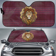 Abstract Lion Car Sun Shade Native American Car Accessories Custom For Fans AT22081805