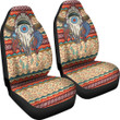 Abstract Buffalo Car Seat Covers Native American Car Accessories Custom For Fans AT22081806