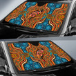 Abstract Kangaroo Car Sun Shade Aboriginal Australia Car Accessories Custom For Fans AA22082301