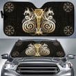 Abstract Viking Car Sun Shade Viking Car Accessories Custom For Fans AT22082503