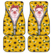 Pig With Sunflower Car Floor Mats Animal Car Accessories Custom For Fans AA22091504