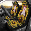 Pig With Sunflower Car Seat Covers Animal Car Accessories Custom For Fans AA22091501