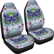 Abstract Dragonfly Car Seat Covers Mandala Car Accessories Custom For Fans AA22090501
