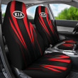 Kia Red Logo Car Seat Covers Metal Abstract Car Accessories Ph220913-11