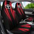 Toyota Red Logo Car Seat Covers Metal Abstract Car Accessories Ph220913 -04