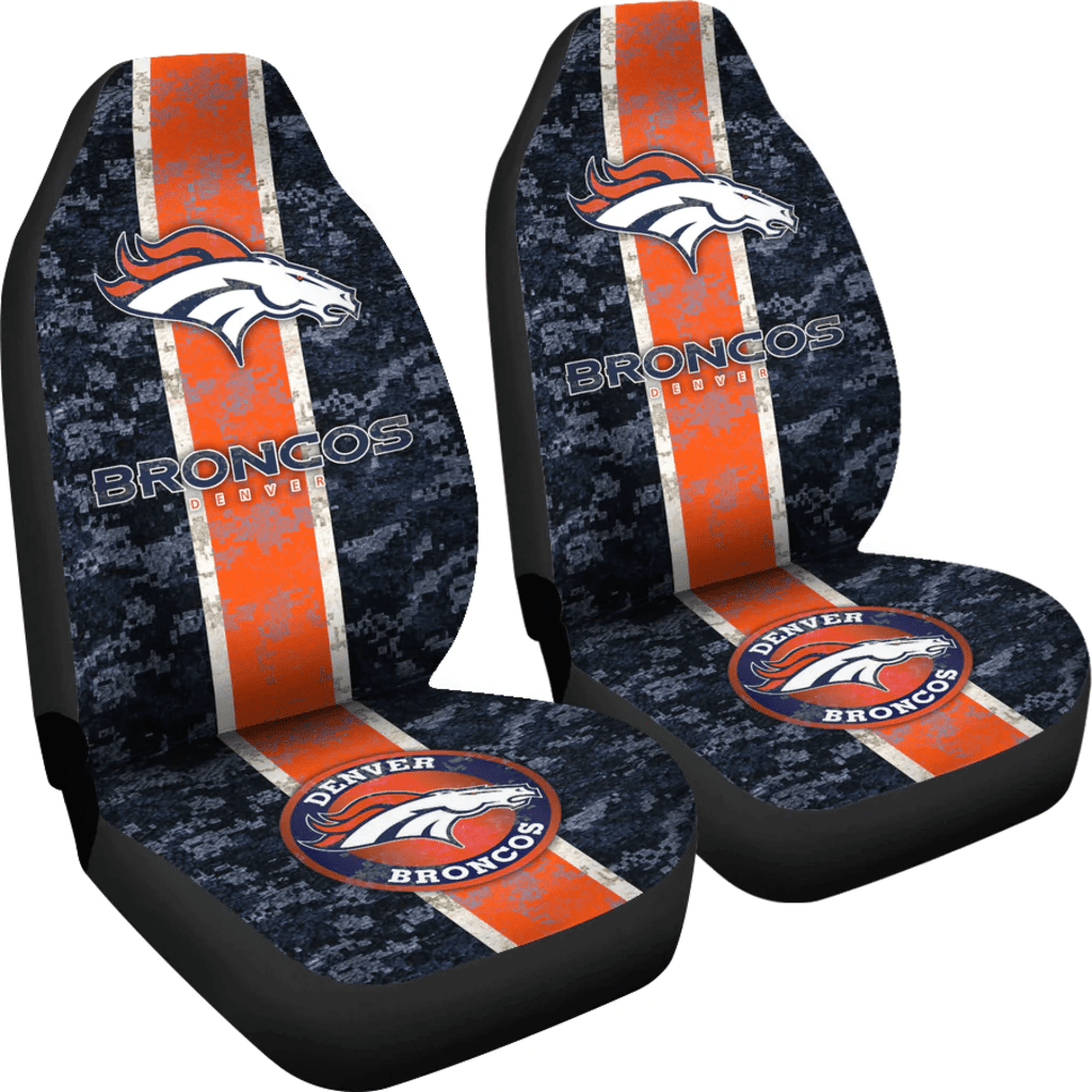 Denver Broncos Car Seat Covers NFL Car Accessories Custom For Fans AA22102703
