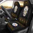Pittsburgh Steelers American Football Club Skull Car Seat Covers NFL Car Accessories Custom For Fans AA22111704