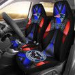 New England Patriots American Football Club Skull Car Seat Covers NFL Car Accessories Custom For Fans AA22111110