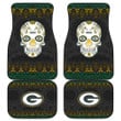 Green Bay Packers American Football Club Skull Car Floor Mats NFL Car Accessories Custom For Fans AA22111710