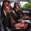 San Francisco 49ers American Football Club Skull Car Seat Covers NFL Car Accessories Custom For Fans AA22111116
