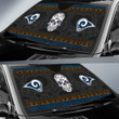 Los Angeles Rams American Football Club Skull Car Sun Shade NFL Car Accessories Custom For Fans AA22111610