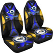 Los Angeles Rams American Football Club Skull Car Seat Covers NFL Car Accessories Custom For Fans AA22111109