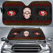San Francisco 49ers American Football Club Skull Car Sun Shade NFL Car Accessories Custom For Fans AA22111615