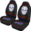 Buffalo Bills American Football Club Skull Car Seat Covers NFL Car Accessories Custom For Fans AA22111714