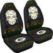 Green Bay Packers American Football Club Skull Car Seat Covers NFL Car Accessories Custom For Fans AA22111710