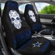 Dallas Cowboys American Football Club Skull Car Seat Covers NFL Car Accessories Custom For Fans AA22111711