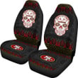 San Francisco 49ers American Football Club Skull Car Seat Covers NFL Car Accessories Custom For Fans AA22111615