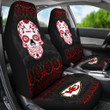Kansas City Chiefs American Football Club Skull Car Seat Covers NFL Car Accessories Custom For Fans AA22111605